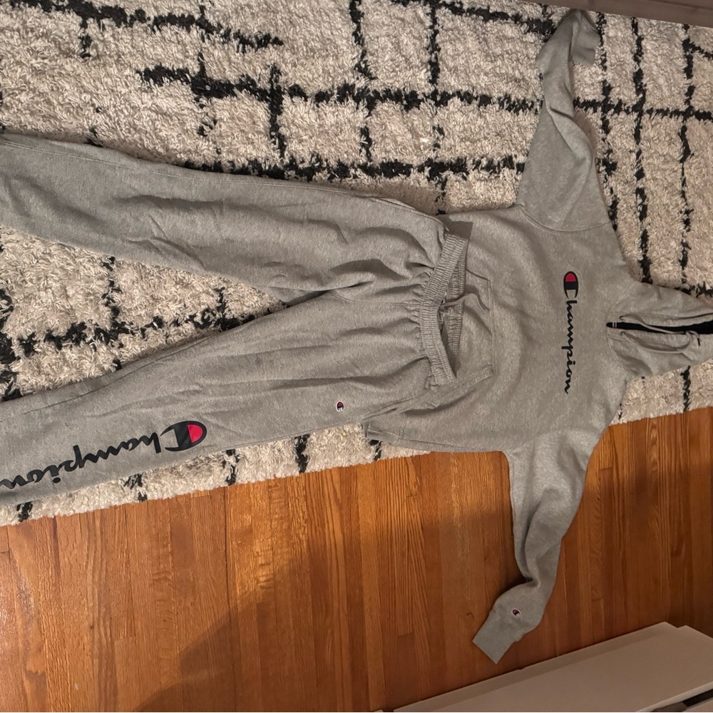 Champion Gray Hoodie and Sweatpants Set